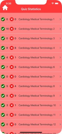 Cardiology Medical Terms Quiz screenshot