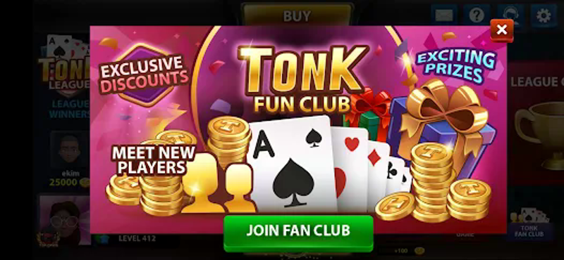 Tonk League Card Game screenshot