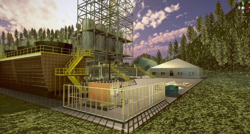 Plant 3D  Interactive  Construction Model in the Mountains. Image