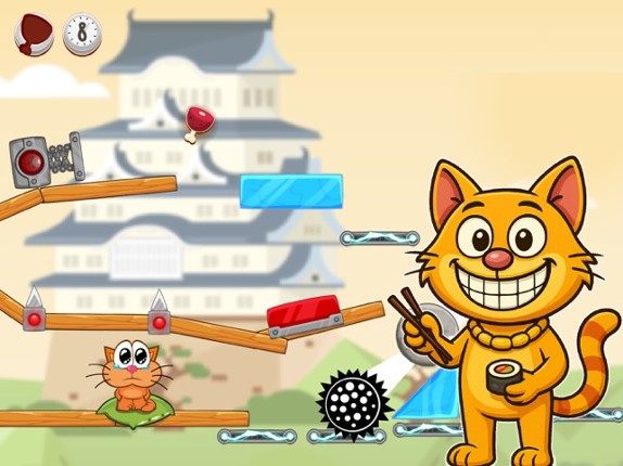 Hungry cat: puzzle for family Image