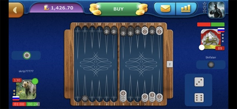 Online Backgammon LiveGames screenshot