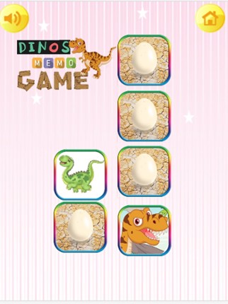 Amazing Dinosaur Memory Matching Game Kid Toddlers Image