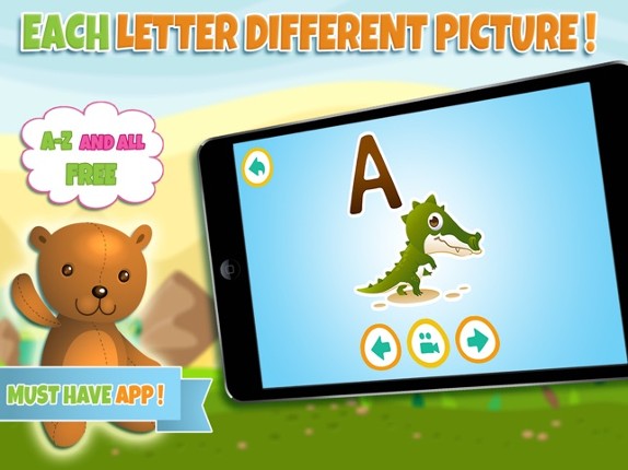 Learn alphabet and letter - ABC learning game for toddler kids &amp; preschool children screenshot