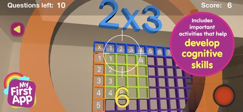 Multiplication table - AR game screenshot