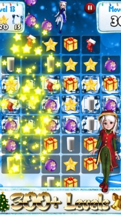 Santa Games and Puzzles - Swipe yummy candy to make it collect jewels for Christmas! Image