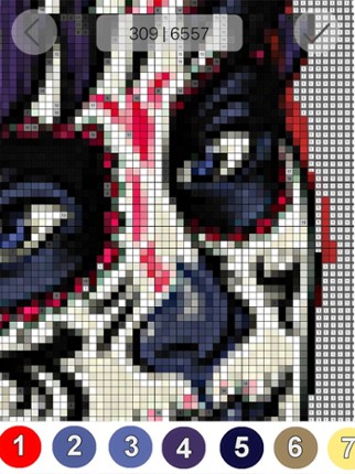 Tattoo Pixel Art Coloring Game screenshot