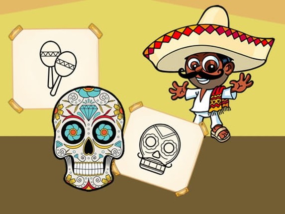 Crazy Mexican Coloring Book Image