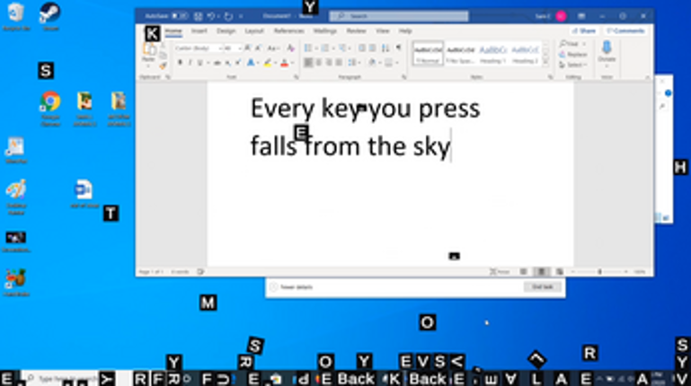 Gravity Typist screenshot