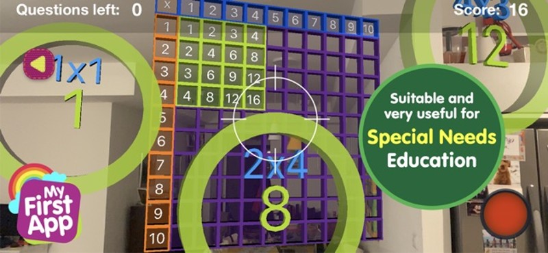 Multiplication table - AR game screenshot