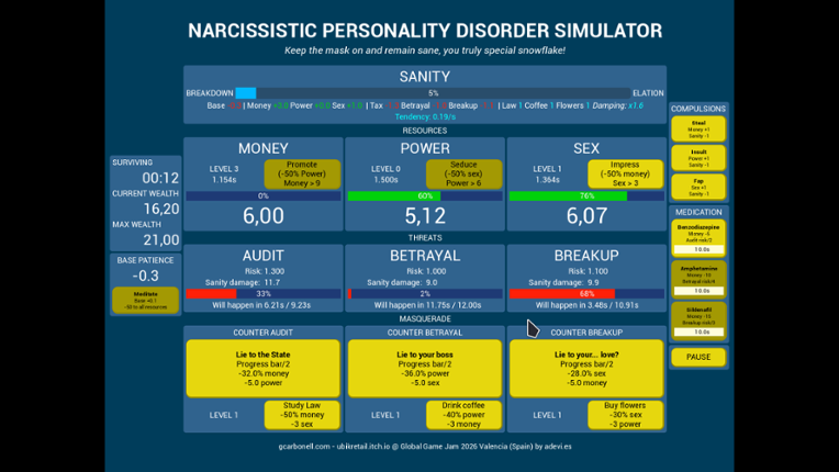 Narcissistic Personality Disorder Simulator Image