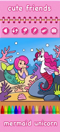 Pony Mermaid Coloring Book Image