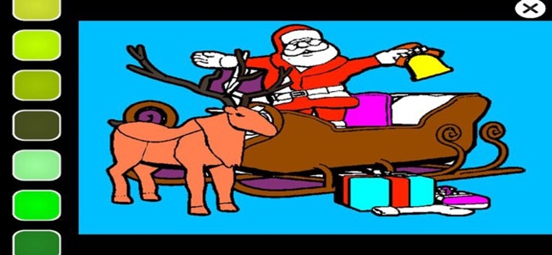 Santa Christmas Coloring Image