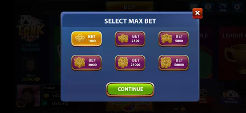 Tonk League Card Game screenshot