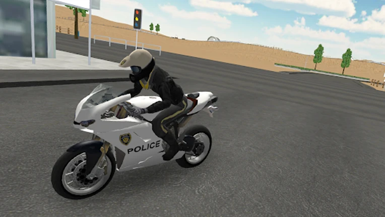 Police Motorbike Road Rider Image