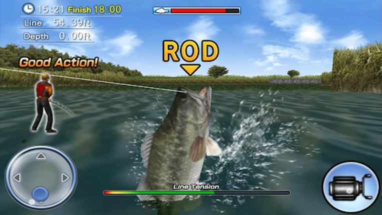 Bass Fishing 3D Image