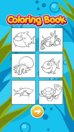 Sea Animal Coloring Book Draw Paint Games Image