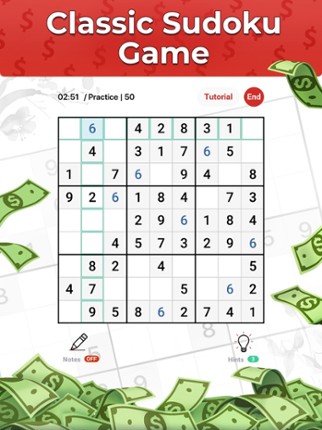 Sudoku: Learn! Solve! Win Cash screenshot