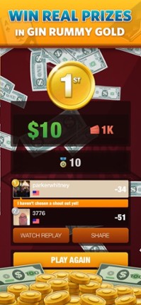 Gin Rummy Gold - Win Prizes! screenshot