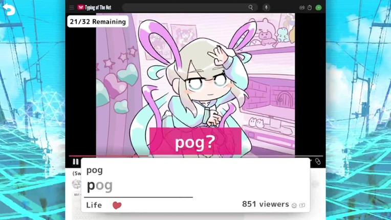 Needy Streamer Overload: Typing of The Net screenshot