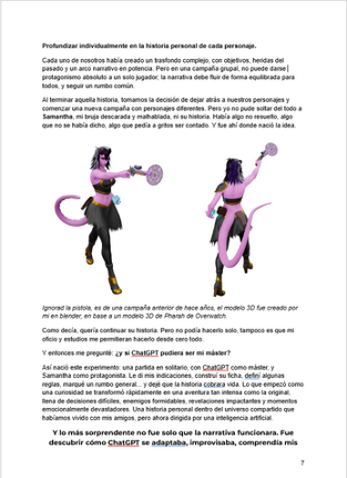 Dragones, Dados & ChatGPT screenshot