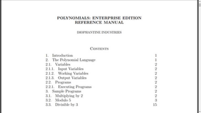 Polynomials: Enterprise Edition screenshot