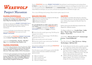 WEREWOLF PROJECT MANAGERS Image