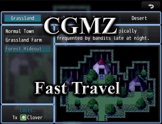 [CGMZ] Fast Travel for RPG Maker MZ Image