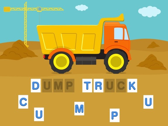 First Words Trucks and Things That Go - Educational Alphabet Shape Puzzle for Toddlers and Preschool Kids Learning ABCs Free Image