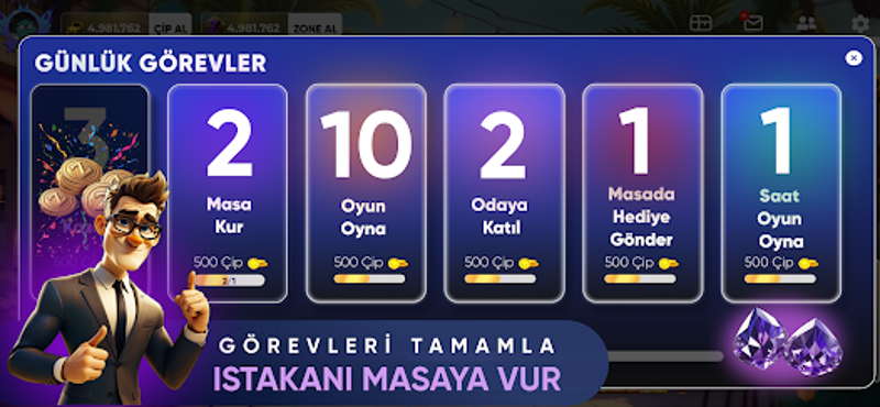 101 Zone Okey screenshot