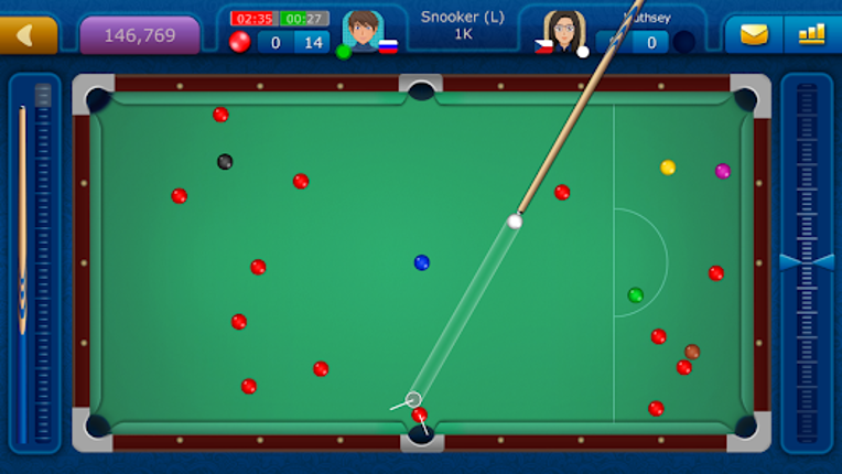 Snooker LiveGames online screenshot