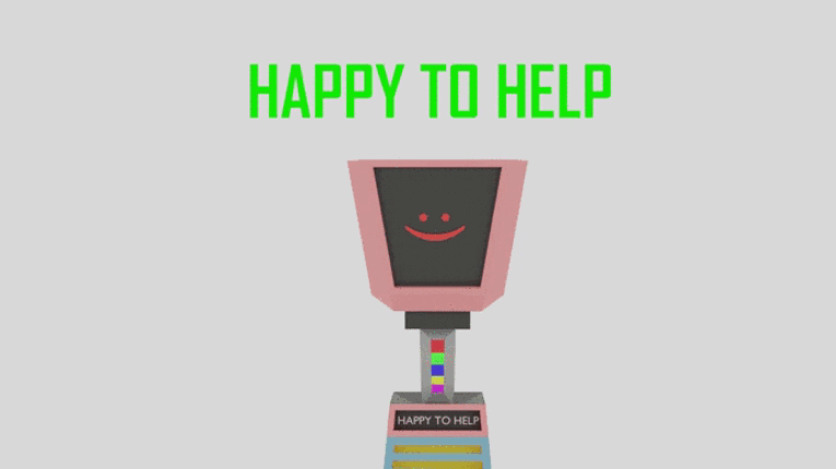 HAPPY TO HELP. Image