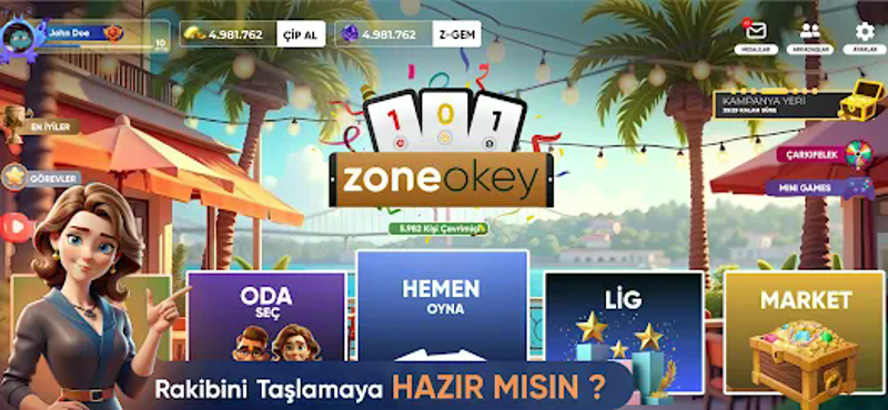 101 Zone Okey screenshot