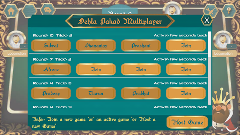 Dehla Pakad, Call Break, Hokm, screenshot