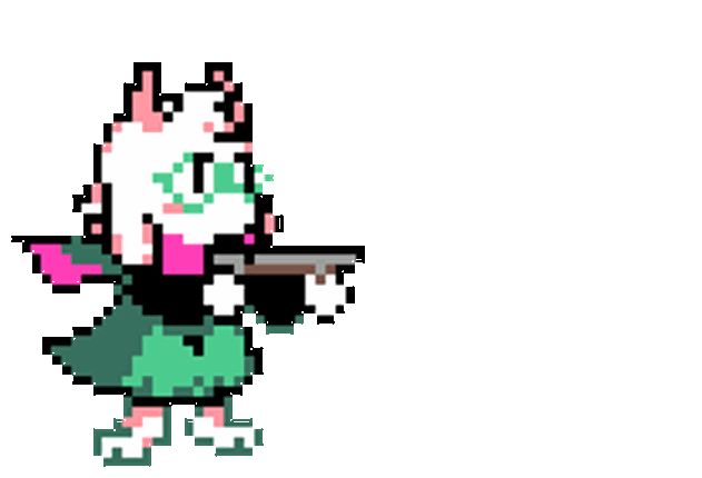 Ralsei has a gun, but otherwise everything's normal Image
