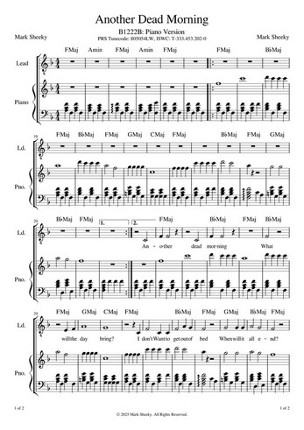 Sheet Music & Lyrics: Another Violet Night Image