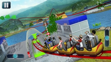 Theme Park Roller Coaster Ride Image