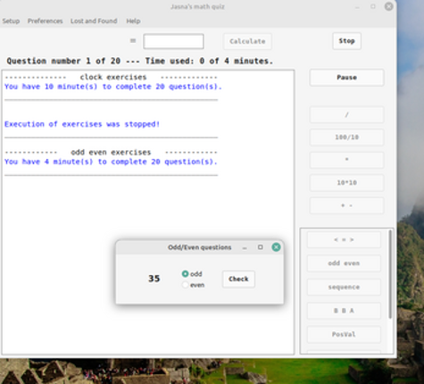 Jasna's Math Quiz screenshot