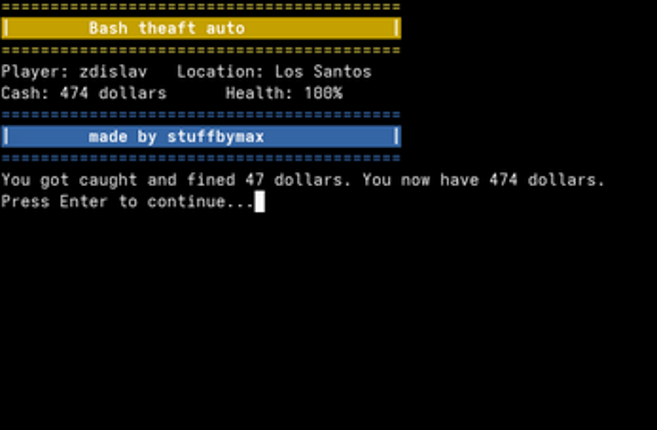bash theft auto screenshot