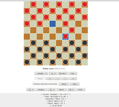 Bonji - Draughts engine Game Cover