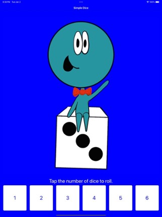 Simple Dice: Roll 1-6 Dice! screenshot