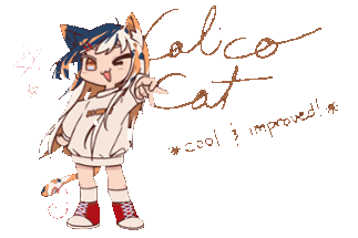 Calico Catgirl Live2D Model Image