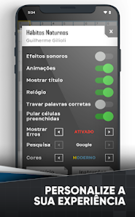 Palavras Cruzadas em Português screenshot