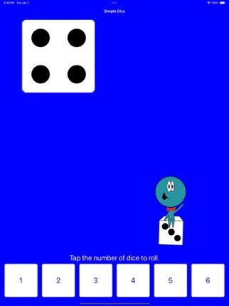 Simple Dice: Roll 1-6 Dice! screenshot