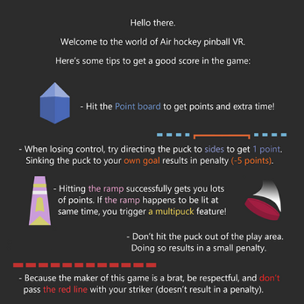 Air hockey pinball VR screenshot