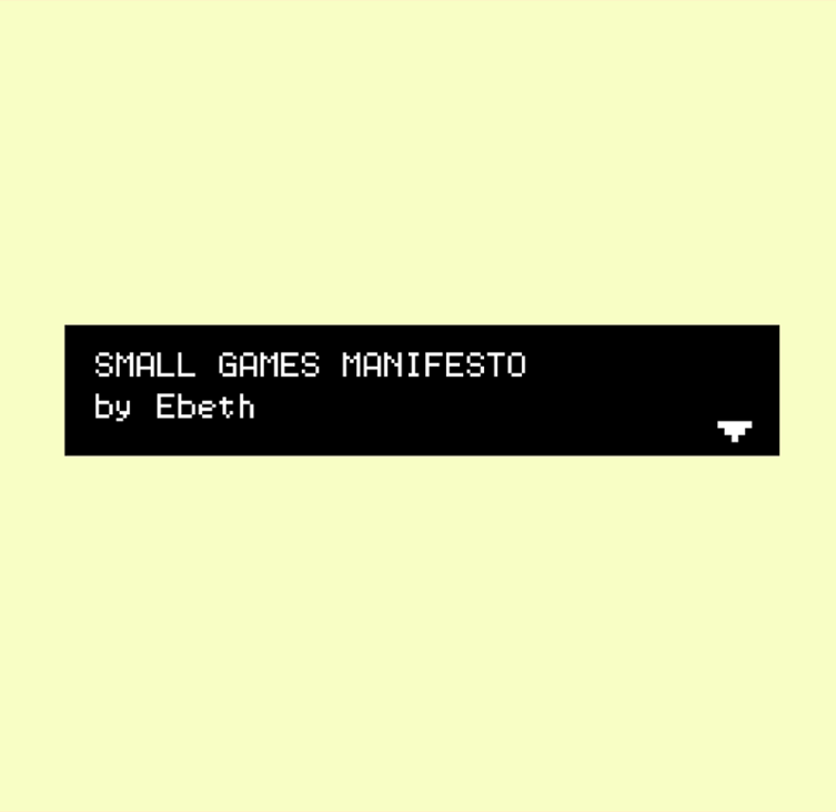 Games like Small Games Manifesto