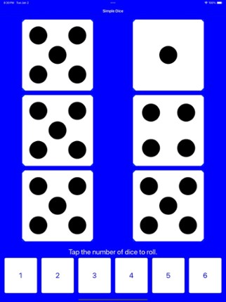 Simple Dice: Roll 1-6 Dice! screenshot