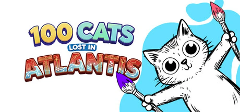 100 Cats Lost in Atlantis Find & Color Image