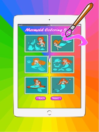 Games Princess Mermaid Coloring Book Art Pad:Easy painting for little kids screenshot