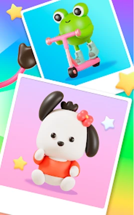 Cute Minis 3D Coloring Book screenshot