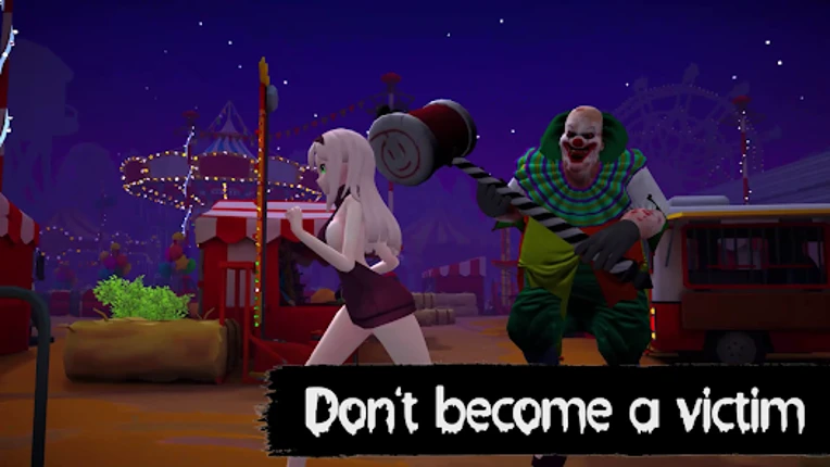 Anime Girls: Clown Horror Image